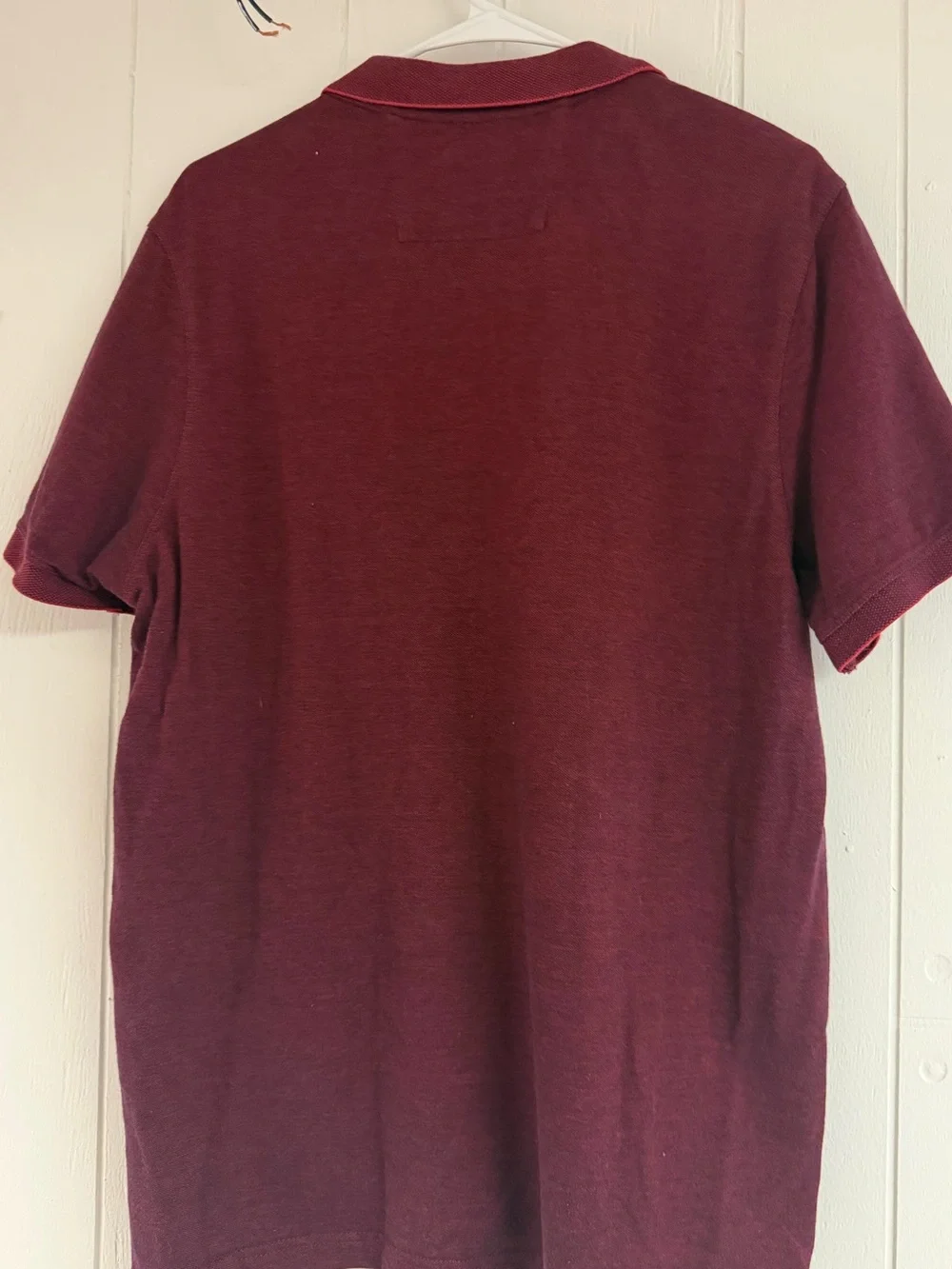 Bundle of Two Banana Republic Men’s Polo Shirts - Burgundy and Gray/Navy, Size L